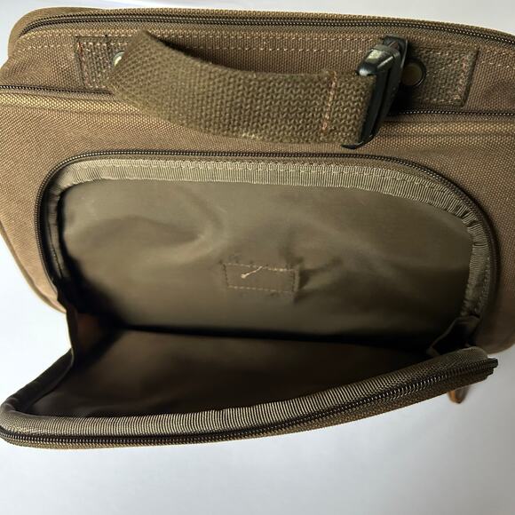Cabela's Vintage Olive Green Canvas Small Bag Carrying Case Hunting Travel - Picture 4 of 9